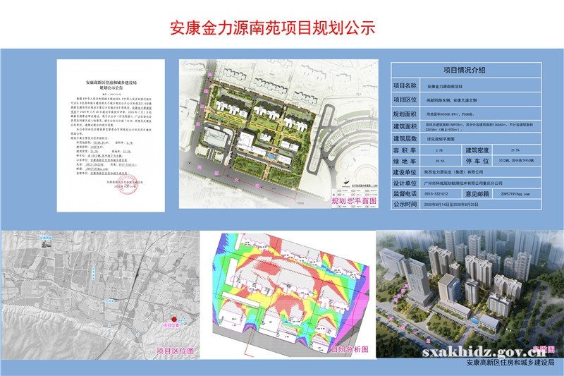 安康高新区金力源南苑项目规划公示